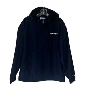Champion Authentic Activewear Pullover Hoodie Jacket Mens Medium Blue - Picture 1 of 11