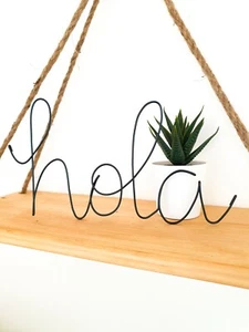 HOLA Wire Word/Wire sign/Spanish hello/Home Decor/Handmade Wire Art/Hello Wire. - Picture 1 of 5