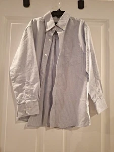 Boys Arrow USA 1851 Light Blue Striped Bitton Front Shirt. Sz L - Picture 1 of 5
