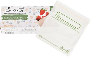 Compostable Food Storage Bags Quart 100 Pack Eco-Friendly Freezer Bag Resealable - Picture 1 of 12