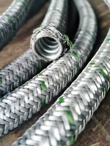 Schutzschlauch Kabelschutzschlauch 13/17 mm Metall Spiralschlauch + Metallgewebe - Bild 1 von 5