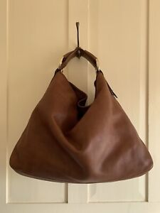 Gucci Large Leather Horse Bit Hobo Shoulder Tote Handbag, Praline / Tan Colour