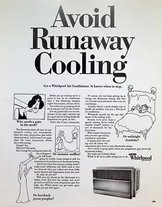 VINTAGE 1960s Print Ad ~ Whirlpool Air Conditioners ~ Avoid Runaway Cooling - Picture 1 of 1