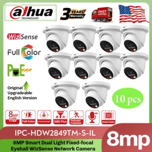 10pcs Dahua Original 8MP Dual Light IPC-HDW2849TM-S-IL POE IP Camera Full Color - Picture 1 of 22