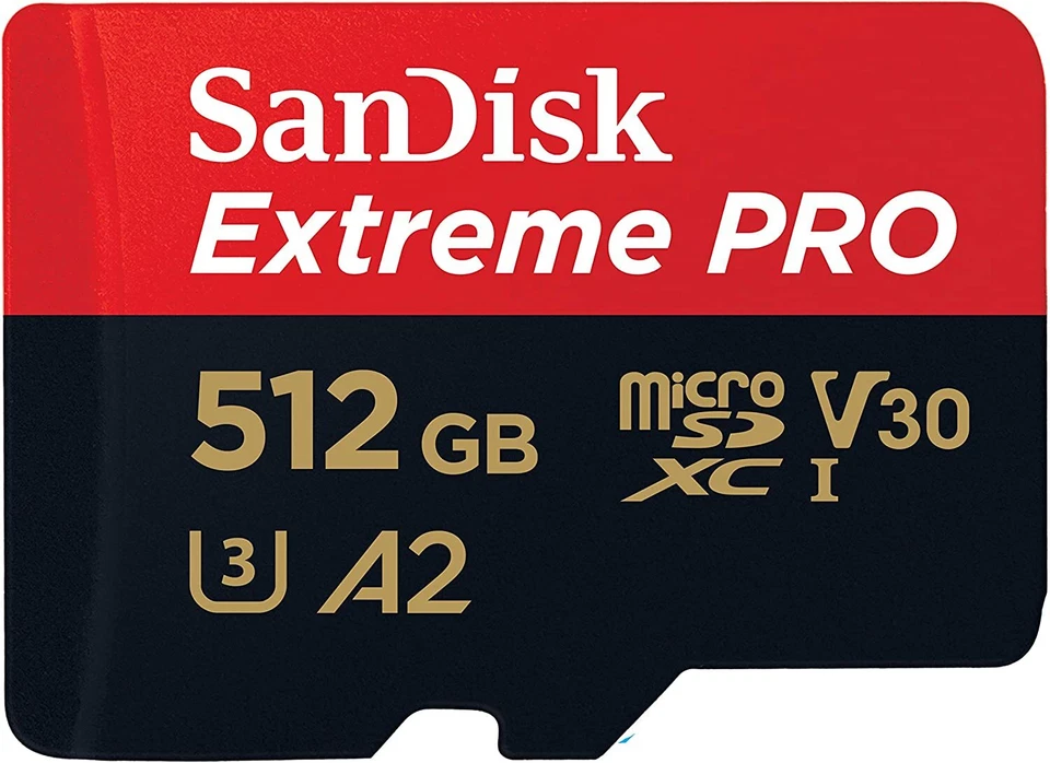 SanDisk Extreme Pro 512 GB microSDXC Memory Card + SD Adapter A2 App  170 MB/s - Bild 1 von 1