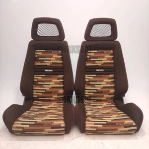 【1 PAIR】AUTHENTIC RECARO LXB BROWN SCATTERING【TH BASED ➞ CUSTOMS MAY APPLY】 - Picture 1 of 11