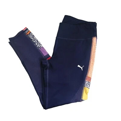 Leggings Puma Mujer XL Choque Azul Marino Lados Coloridos Confort Activo Atletismo Foto 1 de 4