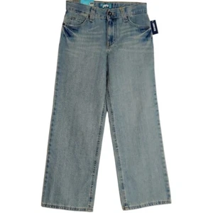 Old Navy Boys Blue Denim Adjustable Waist Loose Leg Jeans Relaxed Size 10 - NEW - Picture 1 of 5