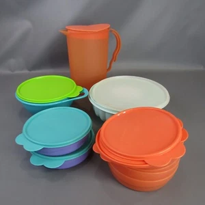 Vintage Tupperware Lot Bowls Pitcher Bundt Cake Collection Estate Find - Picture 1 of 6