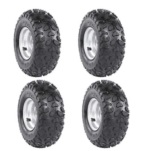 4pcs 145/70-6 145/70x6 Wheel Tire 78mm Rim ATV Quad Go Kart Buggy Taotao Sunl  - Picture 1 of 5