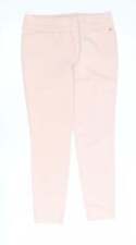 Ivanka Trump Womens Pink Cotton Cropped Trousers Size 8 L27 in Regular Zip