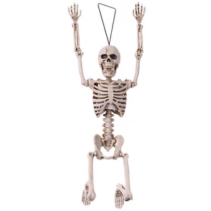 Fun World Posable Skeleton Jointed Limbs Halloween 14.5" Decoration Prop, Bei... - Picture 1 of 3