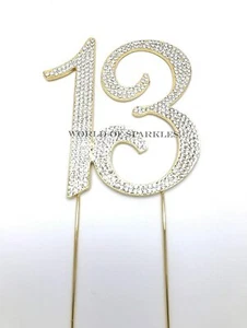 120mm Gold Number Cake Toppers for Birthday Anniversary (12cm-13-Thirteen) - Picture 1 of 1