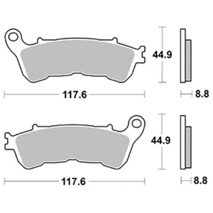 HONDA FJS Silver Wing T 400 2009-2014 PASTIGLIE FRENO ANTERIORI 192 - Foto 1 di 7