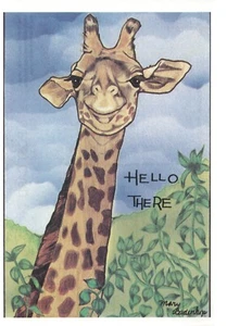 New Vintage North Shore Animal League Hello There Giraffe Postcard - Picture 1 of 1