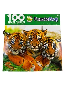 100 Piece Three Sumatran Tiger Cubs by Puzzlebug - Picture 1 of 7