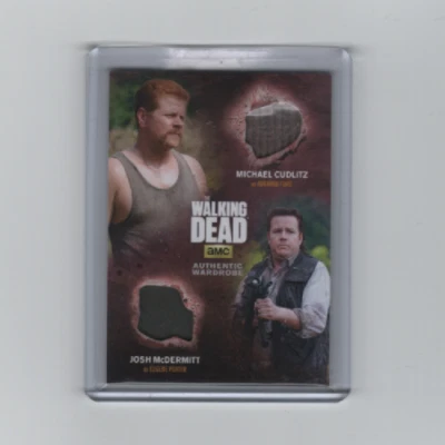 WALKING DEAD SEASON 4 PART 2 DUAL WARDROBE CARD #DM6  ABRAHAM/EUGENE  SP!  - Image 1 of 2