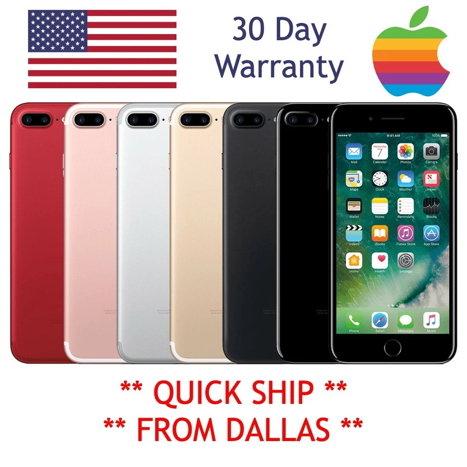 UNLOCKED / AT&T / T-Mobile Apple iPhone 7 PLUS 64GB 256GB Smart Phone *B GRADE - Image 1 of 1