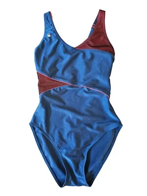 Traje de baño de una pieza usado en excelente estado para mujer AQUA SPHERE azul rojo anaranjado detalle talla 34 Foto 1 de 4