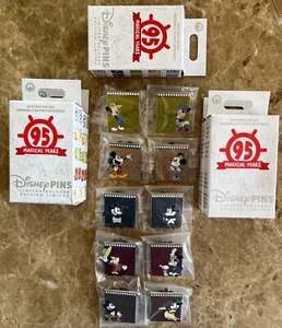 Mickey Mouse and Minnie Mouse 95th Anniversary Mystery Pins - Complete Set of 10 - Picture 1 of 9