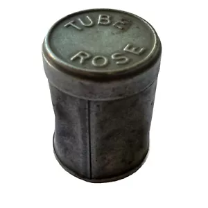 Vintage Antique Snuff Tube Rose Smokeless Tobacco Sweet Powder Tin Can - Picture 1 of 19