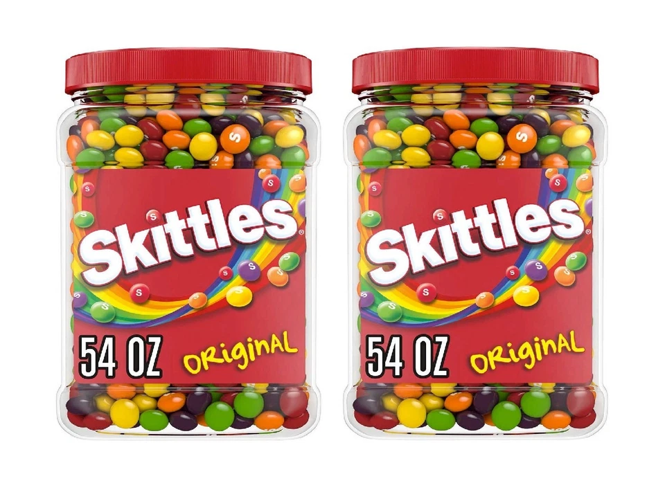 Оригинальная банка для жевательных конфет Skittles упаковка 2 шт. (54 унции) - Изображение 1 из 1