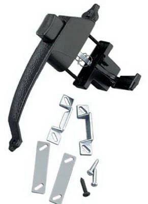 Screen & Storm Door Latch, Push-Button, Colonial Hammered Black - Image 1 of 1