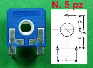 Carbon Trimmer (Nr.5 Stück) 100 Ohm ACP 14x14 Vertikalverstellung (für Welle) - Bild 1 von 1