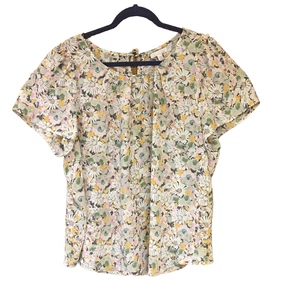 LC Lauren Conrad Damen Bluse Oberteil Kurzarm Mehrfarbig Blumen Größe XXL - Bild 1 von 7
