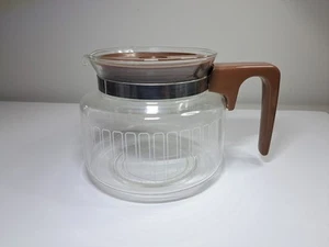 Jarra de repuesto para cafetera Proctor Silex vintage 10 tazas retro marrón con tapa - Imagen 1 de 5