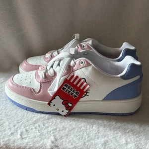 Sneakers donna Hello Kitty rosa e blu taglia 8 scarpe stringate nuove  - Foto 1 di 7