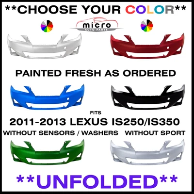 NEW FRONT BUMPER FOR 2011-2013 LEXUS IS250 IS350 PAINTED CHOOSE COLOR LX1000212 Foto 1 de 4