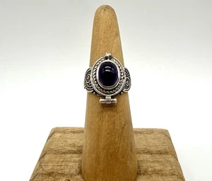 Vintage Sterling Silber & Amethyst Gift Ring Größe 5,75 6,63 Gramm - Bild 1 von 10