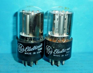 2 GE 12SL7GT Tubes Side Horseshoe Getter Tested - Picture 1 of 2