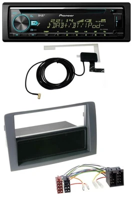 Pioneer MP3 AUX CD USB DAB Autoradio für Fiat Idea (350, 03-11) - grau - Bild 1 von 4