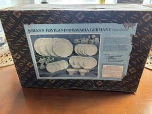 4 Gedecke Johann Haviland BLAUE GIRLANDE China Germany 20-teiliges Set in Box - Bild 1 von 3