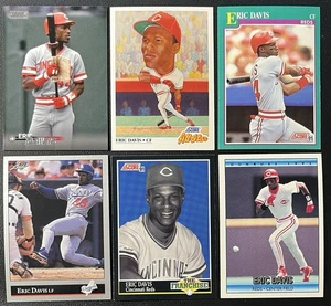 6 Card Baseball Lot Eric Davis Cincinnati Reds All Star, The Franchise & More - Picture 1 of 6