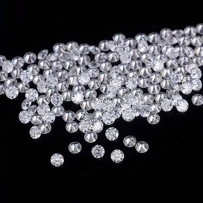 Certified 1 mm Round Cut CVD Diamond J Color SI1 Clarity 25 Pcs Diamond Lot - Image 1 of 4