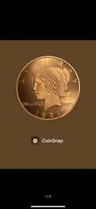 1921 Morgan Dollar One ADVP Ounce Copper - Picture 1 of 3