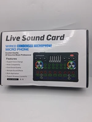 LIVE SOUND CARD CONDENSER FOR MICROPHONE PODCAST. Fast Shipping.  - Image 1 of 3