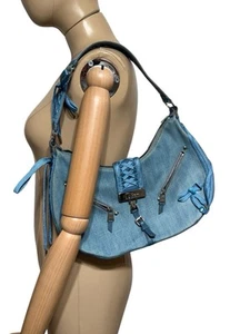 Vtg Christian Dior By John Galliano Blue Denim Bag - Picture 1 of 24