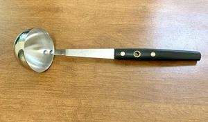Cucharón de sopa punta de flecha de pedernal de colección de acero inoxidable, agujero central EE. UU. 10" tazón pequeño * - Imagen 1 de 4