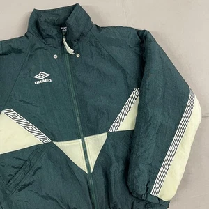 Vintage 2000's Umbro Green Zip-Up Puffer Jacket Gr. L - Bild 1 von 13
