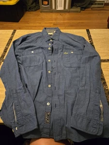 Hombre Grande Lacoste Abotonable Azul Muy Bonito - Imagen 1 de 7