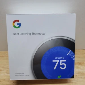 New Sealed - Nest Pro 3rd Gen Learning Thermostat Stainless Steel T3008US  - Picture 1 of 6