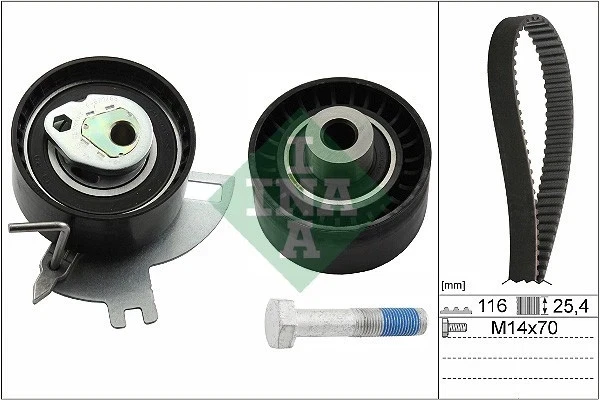 Timing Belt Kit INA Peugeot 2.0 & 2.2 HDi | BlueHDI  DW10 & DW12 DW12RUD - Image 1 of 1
