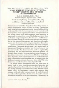 ‘High Energy Nuclear Physics’ by C. C. Butler  (Offprint) - Bild 1 von 1