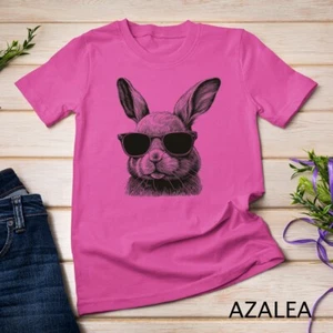 Camiseta unisex cara de conejo con gafas de sol día de Pascua - Imagen 1 de 15