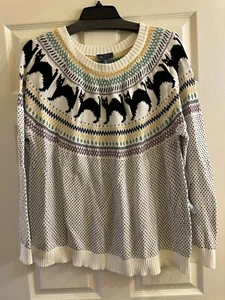 New Mod Cloth Knit Black Cat Sweater 4X - Picture 1 of 3