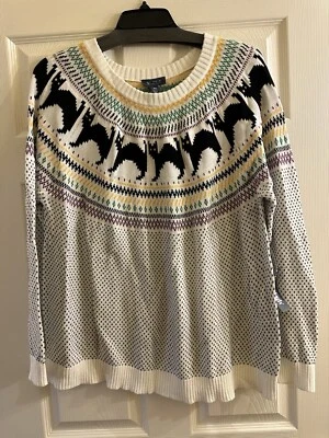 New Mod Cloth Knit Black Cat Sweater 4X - Image 1 of 3